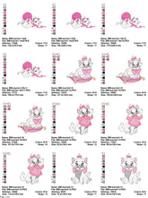 Marie Aristocats Embroidery Design Pack for Disney-Inspired Projects